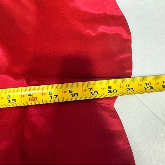 Vintage Rampage red satin peplum top featuring a bold statement style - Picture 8 of 8